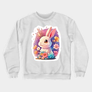 Beautiful Colorful Rabbit Crewneck Sweatshirt